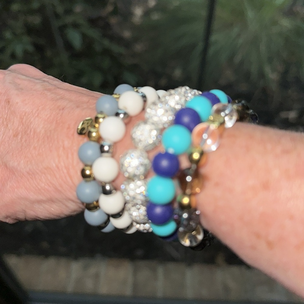 Rustic Cuff Beaded Bracelet Bundle with logo Charms - Picture 2 of 2